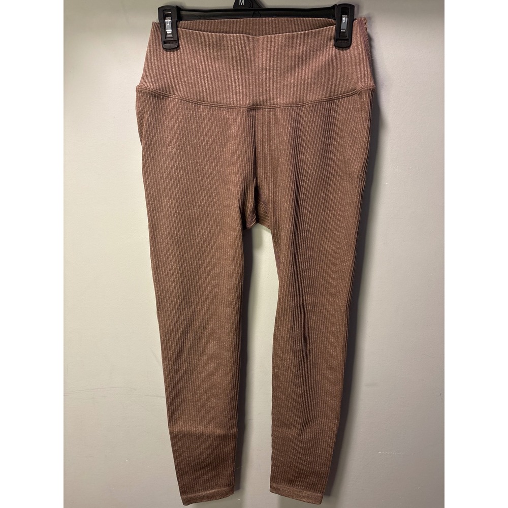Balance Athletica Vitality Ribbed Seamless High Waisted Leggings Mauve Large